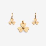 نیم ست طلا طرح گل