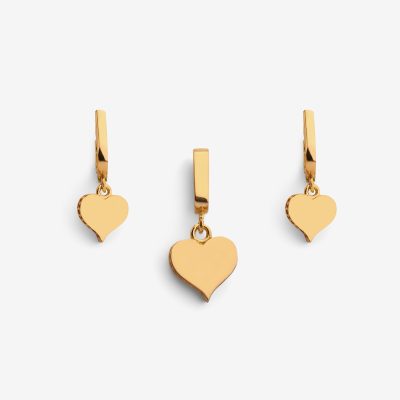 نیم ست طلا طرح قلب